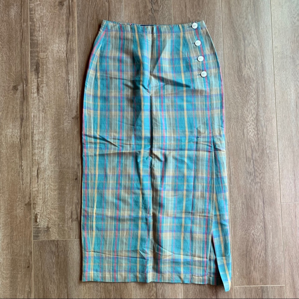 Vintage GAP plaid long skirt size 4